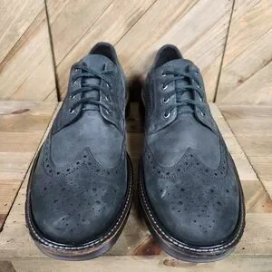 ECCO Aurora Tie Wingtip Oxfords Mens Suede Leather Dress Shoes Size 12 Black Ecco | Shoes | Ecco Aurora Tie Wingtip Oxfords Mens Suede  main image 3